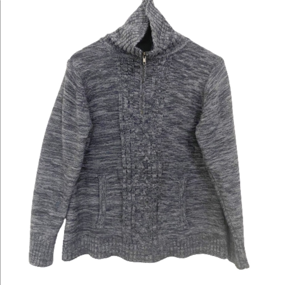 Airport Chunky Knit 1/4 Zip Turtleneck Sweater